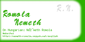 romola nemeth business card